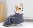 Pewter Dog Bathrobe Towel