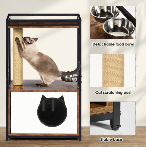Hearth Cat Tree and Feeding Station, view 12