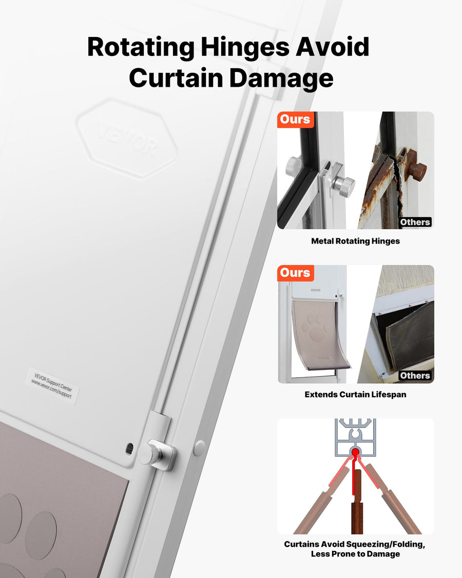 Sill pet door aluminium frame and lock