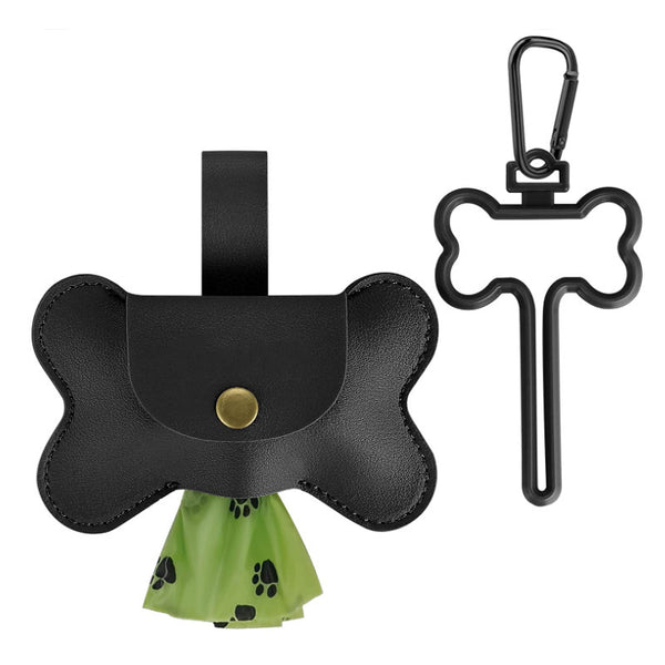 Clasp Leather Waste Bag Dispenser, view 2