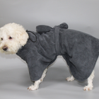 Pewter Dog Bathrobe Towel
