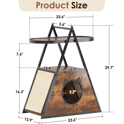 Nook Cat House End Table, view 7