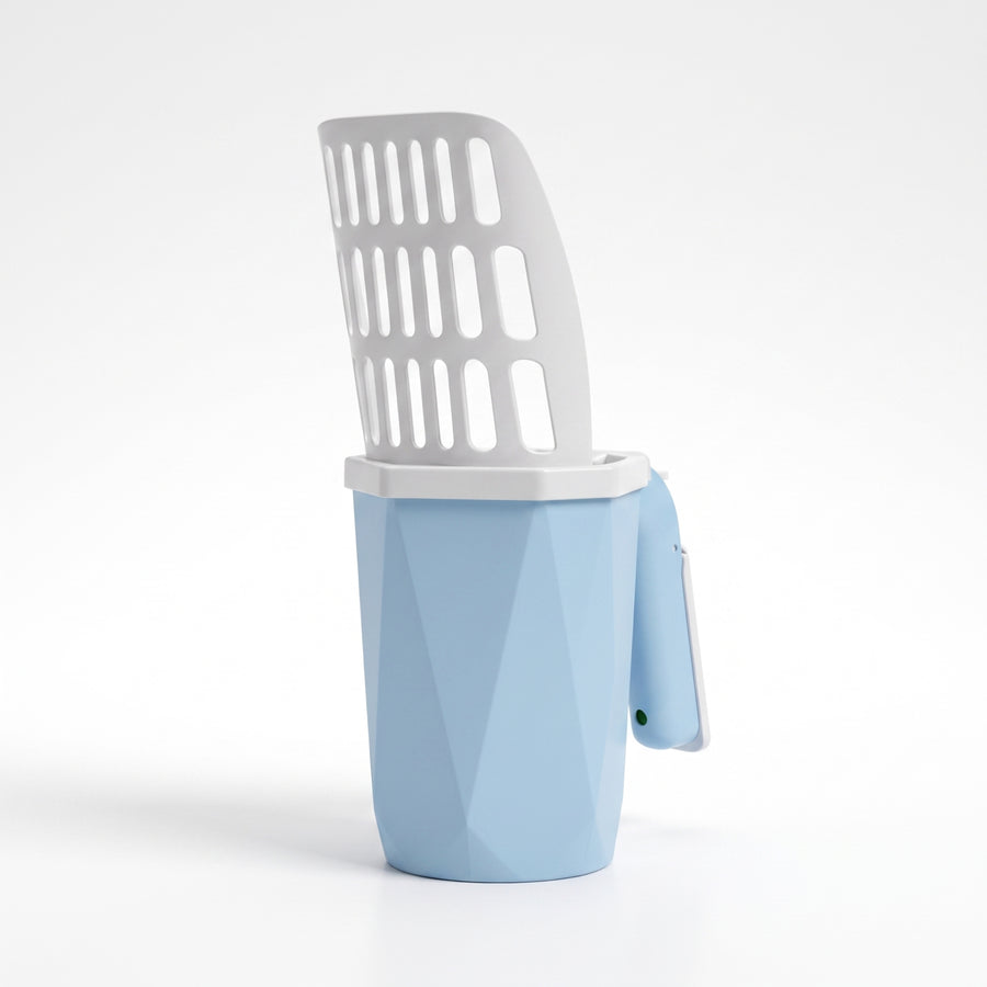 Caddy Litter Scoop Station, three-quarter view on white