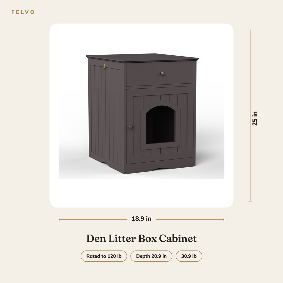 Den Litter Box Cabinet dimensions