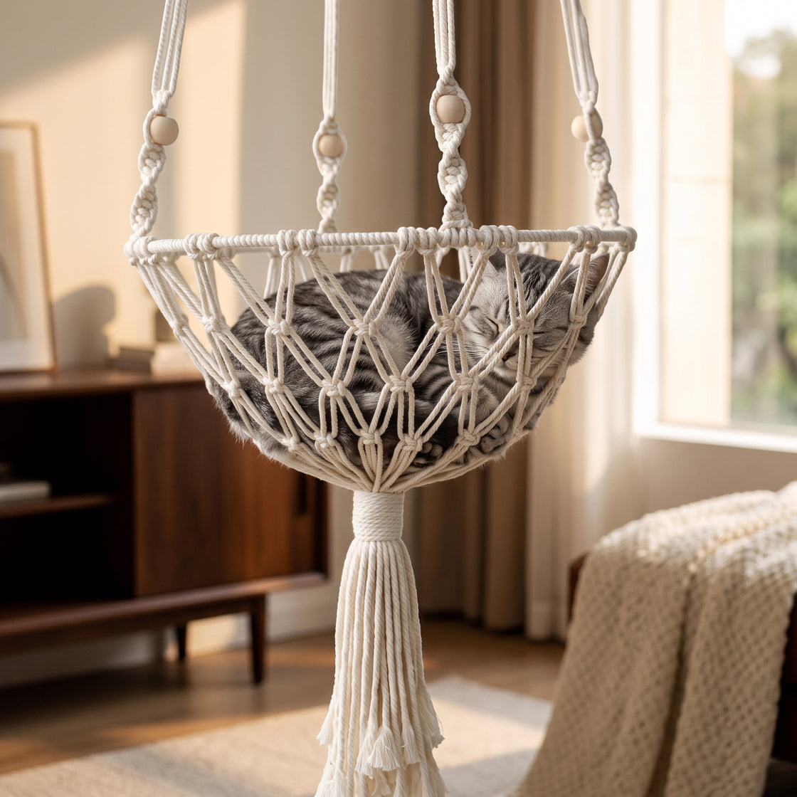 Drift Macrame Cat Hammock