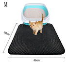 Terrace mat shown flat with its 40 by 50 cm dimensions marked