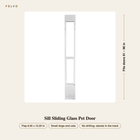 Sill Sliding Glass Pet Door dimensions