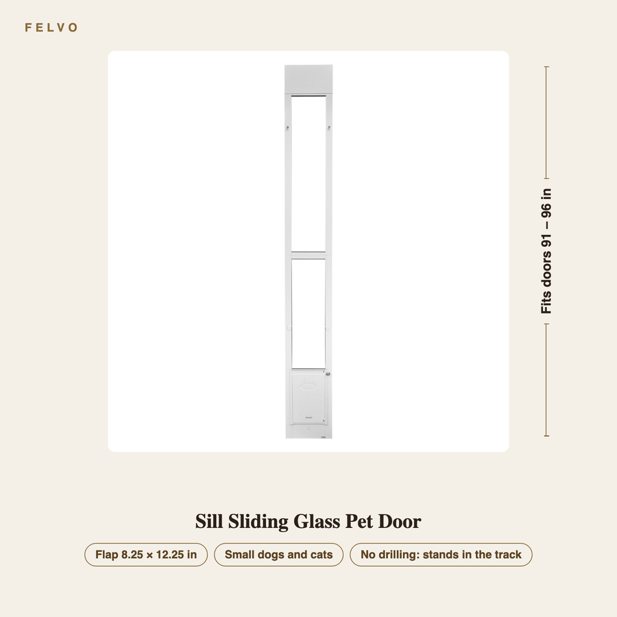 Sill Sliding Glass Pet Door dimensions
